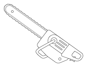 Chainsaw Coloring Page