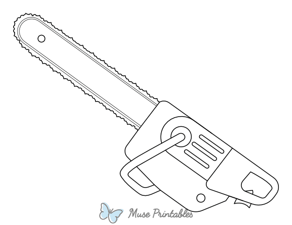 Chainsaw Coloring Page