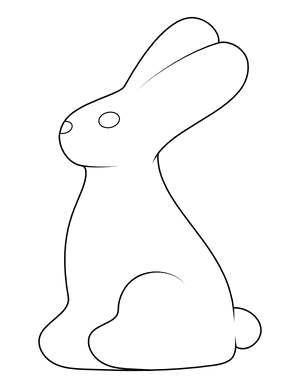 Chocolate Easter Bunny Coloring Page