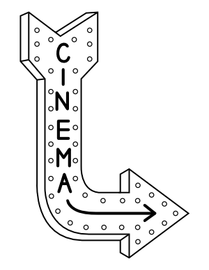Cinema Sign Coloring Page