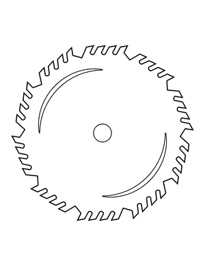 Circular Saw Blade Coloring Page