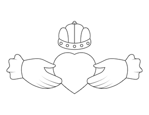 Claddagh Coloring Page