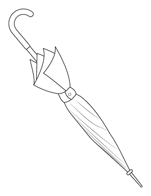 Closed Umbrella Coloring Page