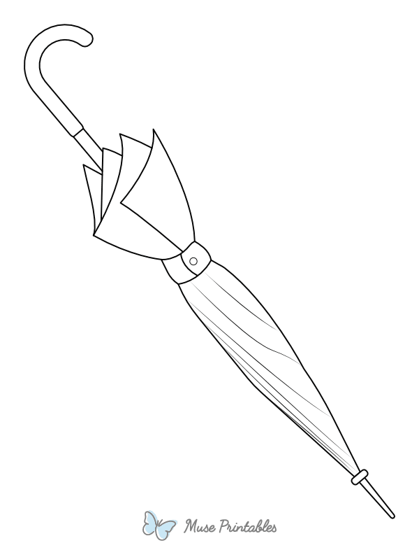 Closed Umbrella Coloring Page