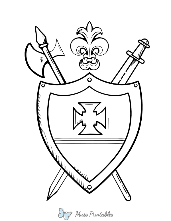 Coat of Arms Coloring Page