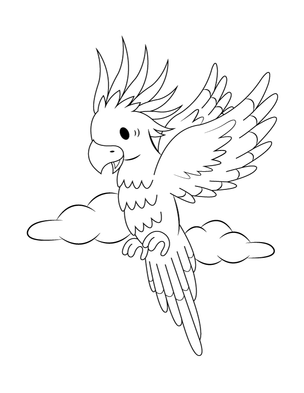 clouds coloring page