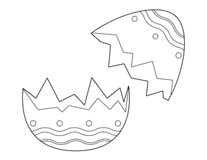 Cracked Easter Egg Coloring Page