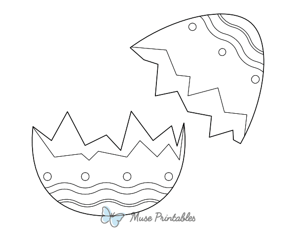 Cracked Easter Egg Coloring Page