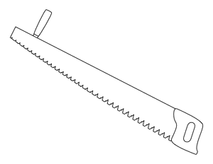 Crosscut Saw Coloring Page