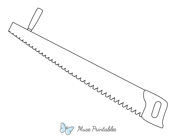 Crosscut Saw Coloring Page