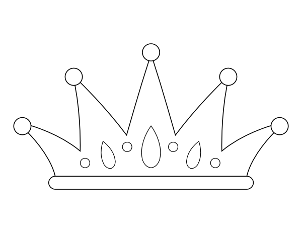 Printable Crown Coloring Page