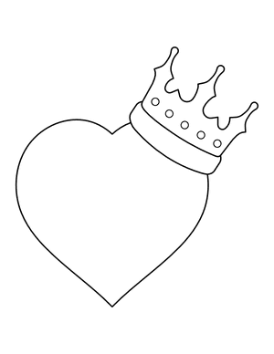 Crowned Heart Coloring Page