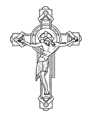 Crucifix Coloring Page