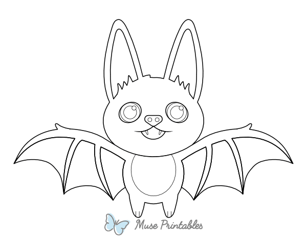 Cute Bat Coloring Page