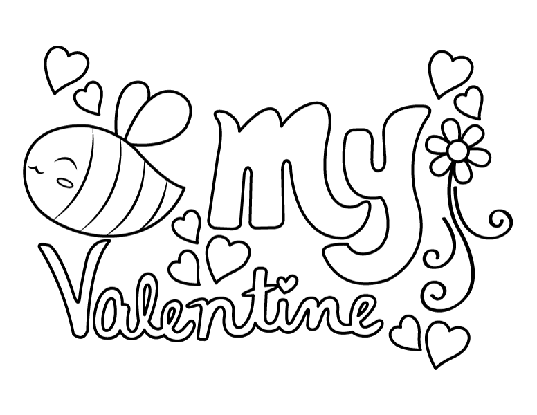 cute valentine coloring pages
