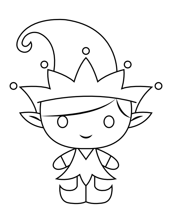 elves coloring sheets
