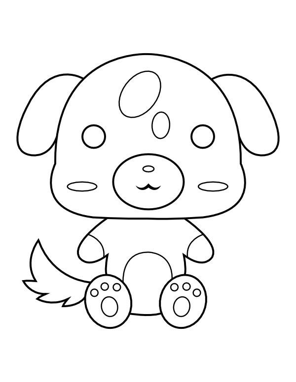 printable cute dog coloring page