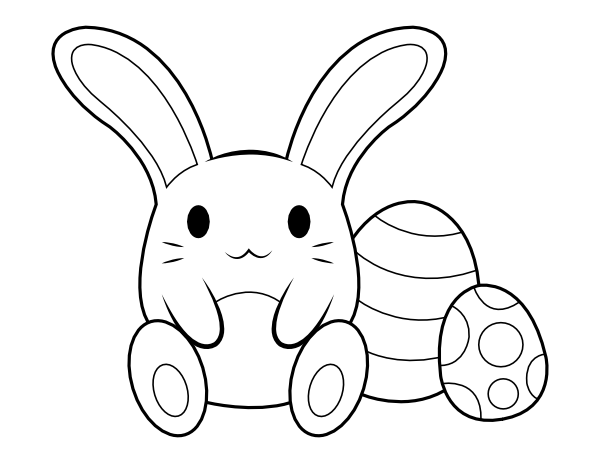 Kawaii Bunny coloring page  Free Printable Coloring Pages