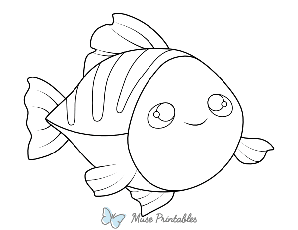 Cute Fish Coloring Page
