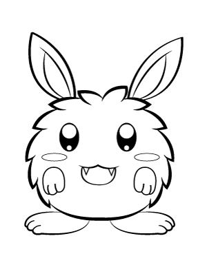 Cute Furry Monster Coloring Page