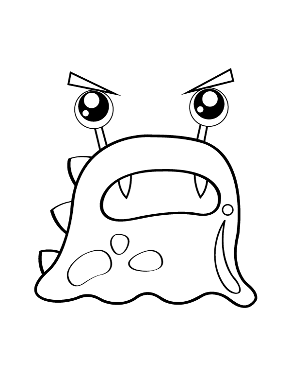 Cute Monster Coloring Page