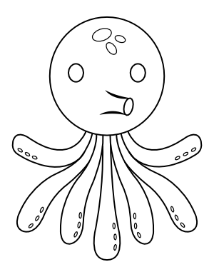 Cute Octopus Coloring Page