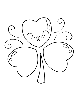 Cute Shamrock Coloring Page