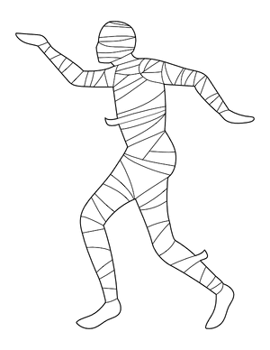 Dancing Mummy Coloring Page