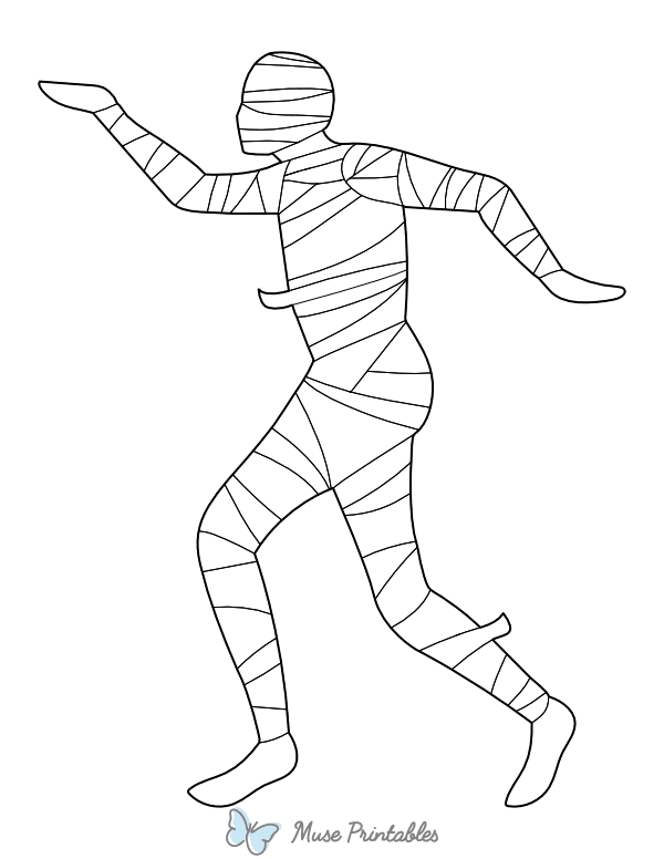 Dancing Mummy Coloring Page