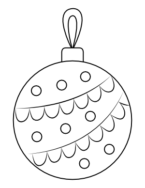 Decorated Christmas Ornament Coloring Page