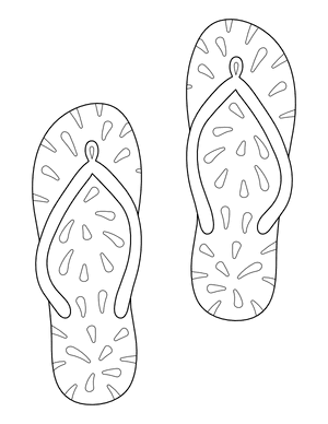 Decorated Flip Flops Coloring Page