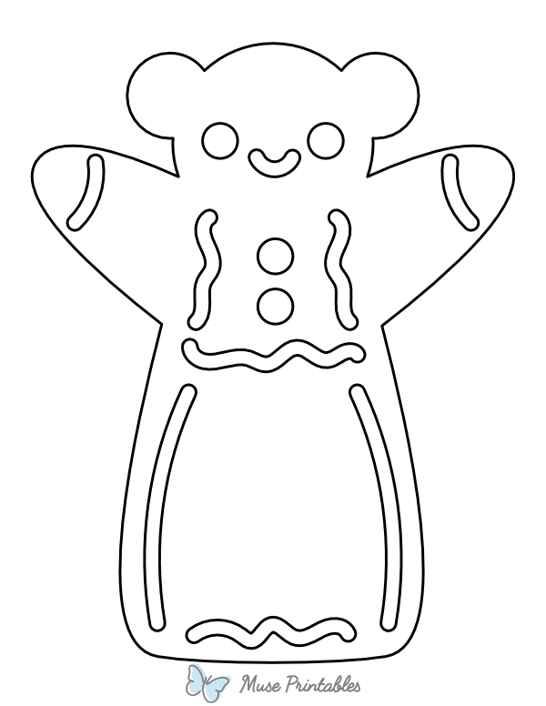 Decorated Gingerbread Woman Coloring Page