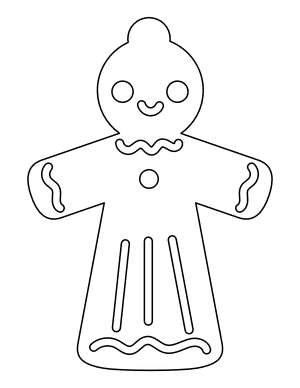 Detailed Gingerbread Woman Coloring Page