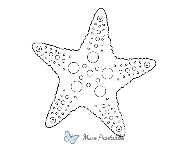 Detailed Starfish Coloring Page