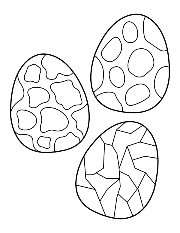 Dinosaur Eggs Coloring Page