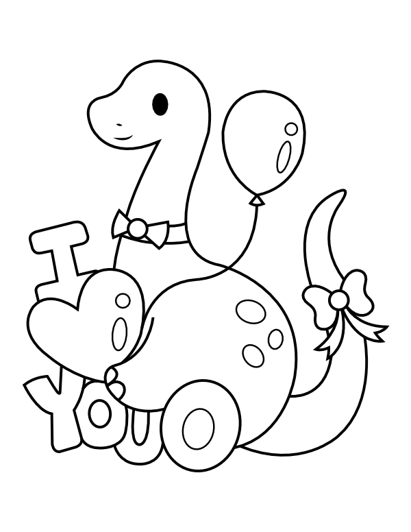35 Dinosaur Valentines Coloring Pages SweynPauline