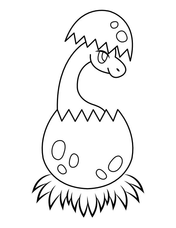 Diplodocus Baby Coloring Page