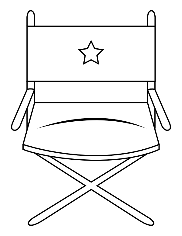 Printable Director Chair Coloring Page