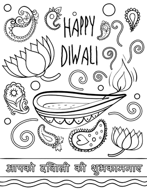 Diwali Coloring Page