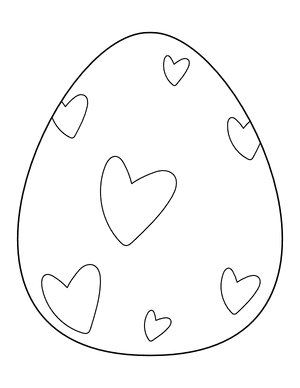 Doodle Heart Easter Egg Coloring Page