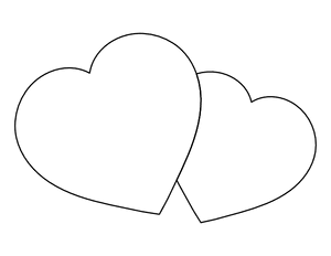 Double Hearts Coloring Page