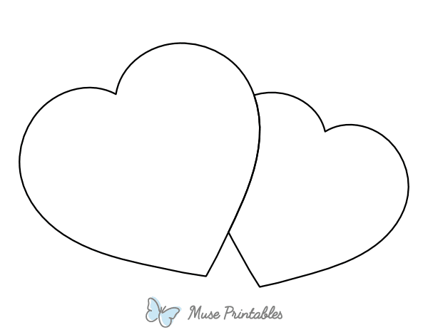 Double Hearts Coloring Page