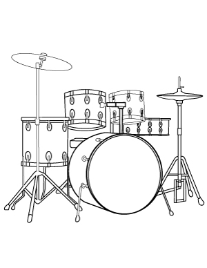 Drum Kit Coloring Page