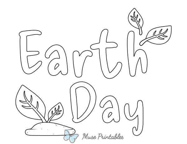 Earth Day Leaves Coloring Page