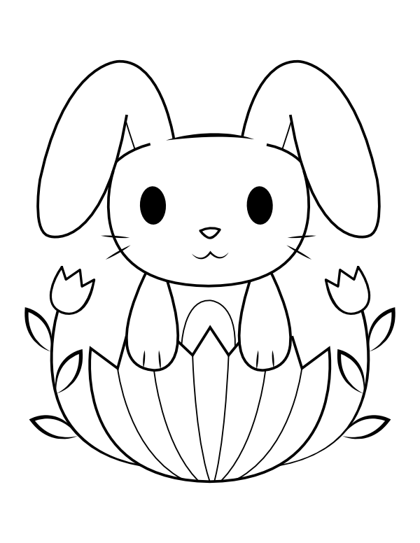 printable easter bunny coloring page