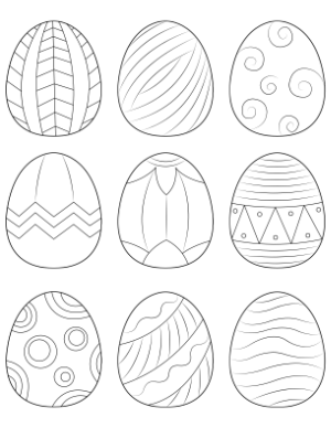 Easter Egg Coloring Page