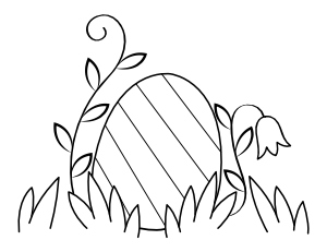 Easter Egg In Grass Coloring Page