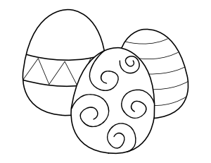 Easter Eggs Coloring Page