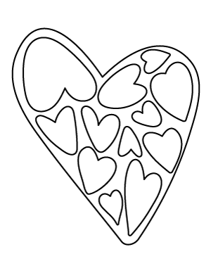 Easy Hand Drawn Heart Coloring Page