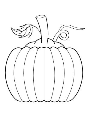 Easy Pumpkin Coloring Page